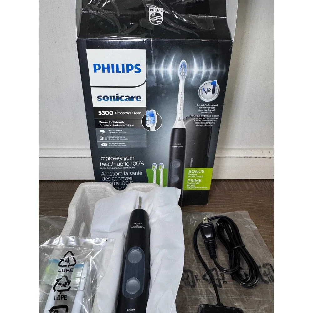 Philips Sonicare 5300 ProtectiveClean Electric Toothbrush Black HX6423/34